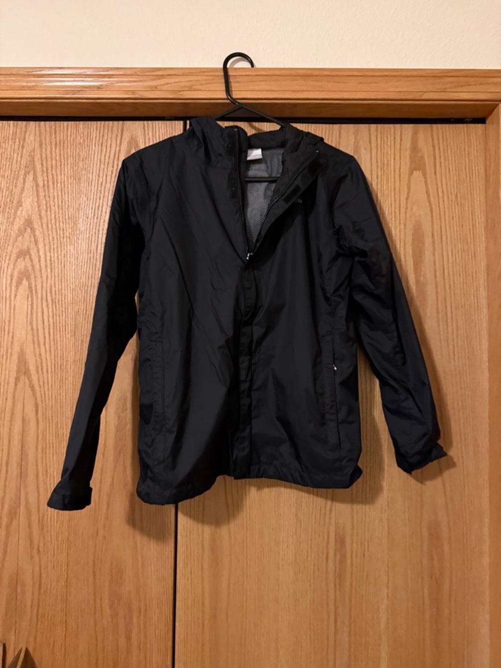 Columbia Black Kids Hooded Raincoat